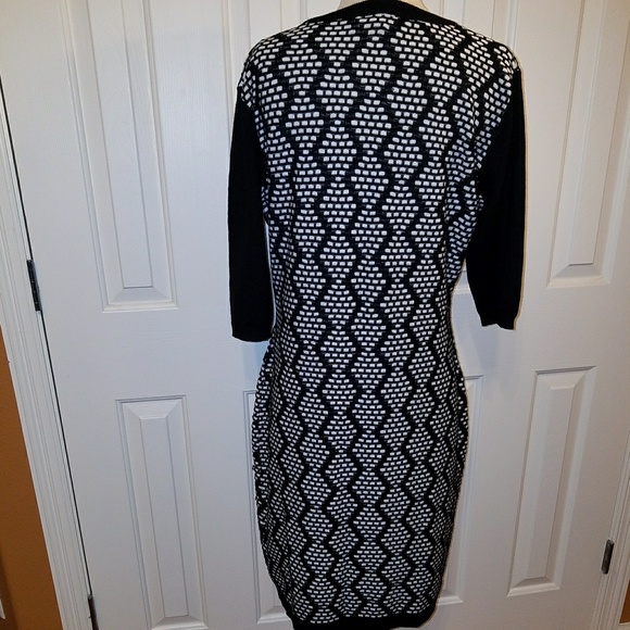 Brittany Allison XL, blk/whi light knit dress - Picture 3 of 5